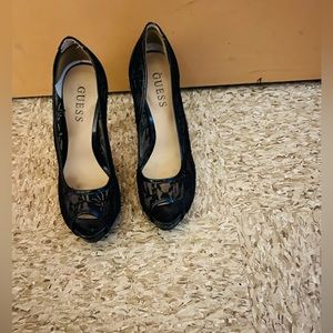 Guess black high heels.